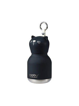 ASOBU | Mini borraccia termica per bambini GATTO 0,2l Nera