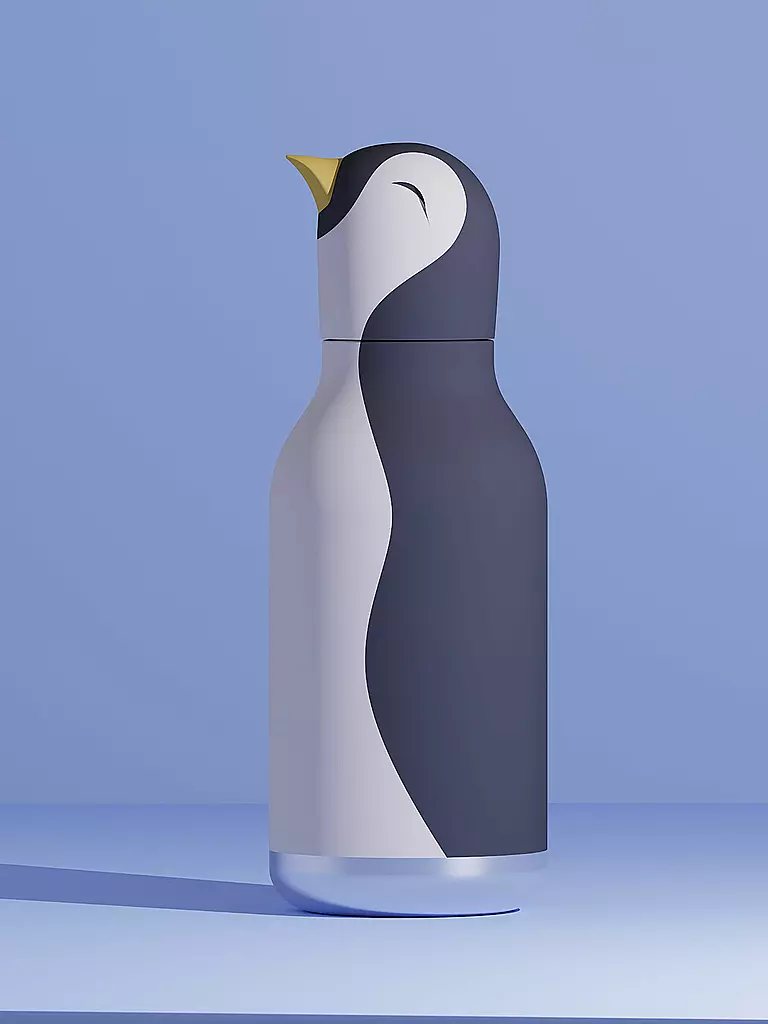 ASOBU | Borraccia termica 460ml PINGUINO grigio / bianco | Grigio