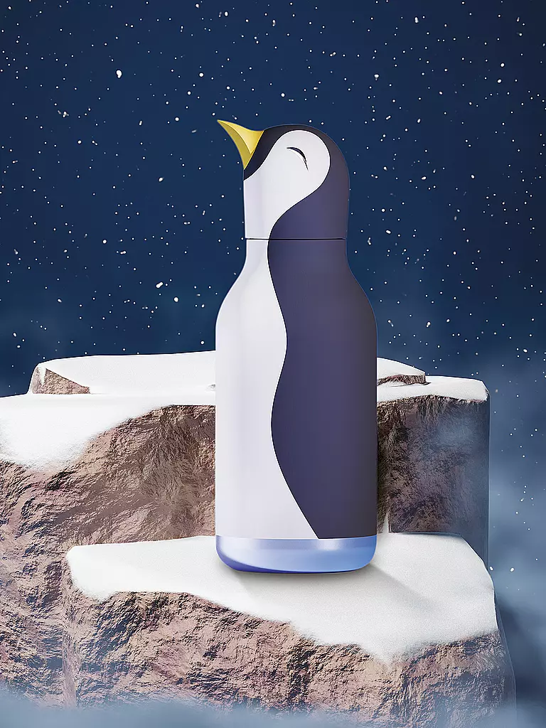 ASOBU | Borraccia termica 460ml PINGUINO grigio / bianco | 