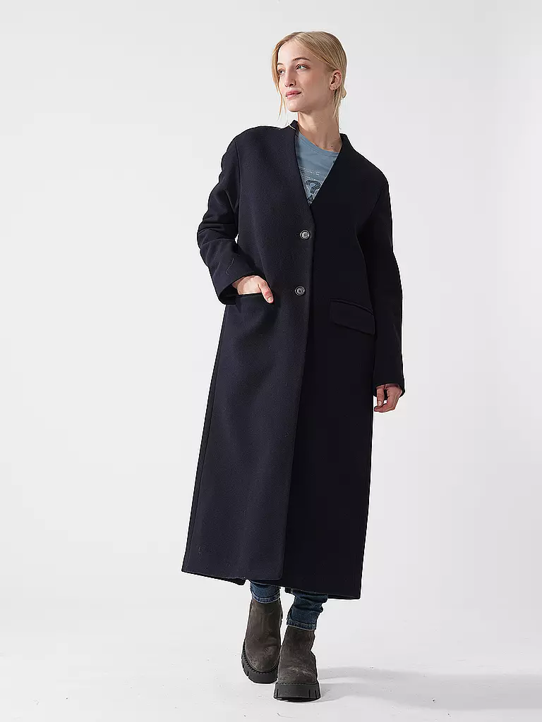 ASPESI | Cappotto di lana | Blu scuro