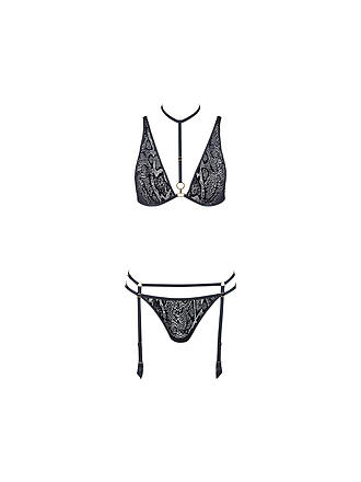 AUBADE | Set reggiseno con ferretto e perizoma nero pitone