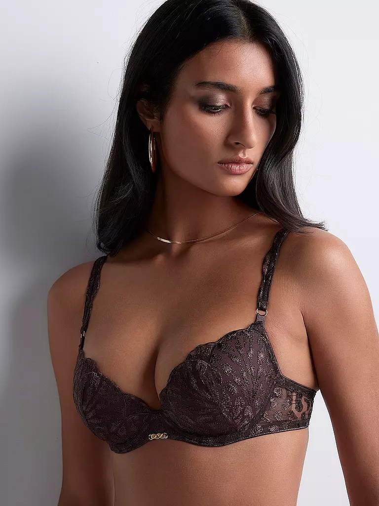 AUBADE | Reggiseno push-up CRAZY IN LOVE marrone satinato | 