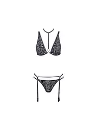 AUBADE | Set reggiseno con ferretto e perizoma nero pitone | Nero