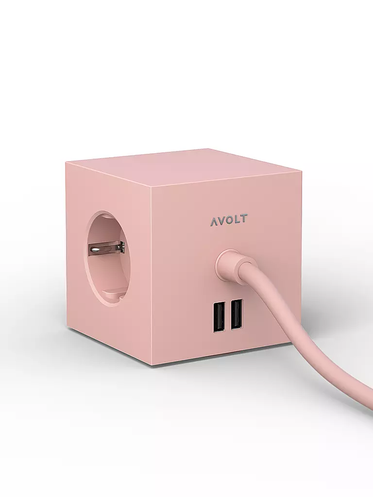 AVOLT | Multipresa Square 1 F 1.8MT Rosa Antico | Rosa