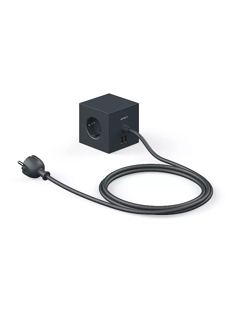 AVOLT | Multipresa Square 1 F 1.8MT Stockholm Black | Nero