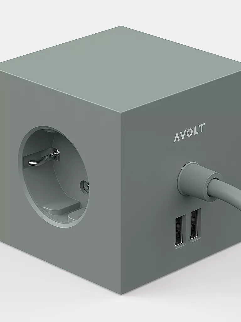 AVOLT | Multipresa Square 1 F 1.8MT Verde Quercia | Verde