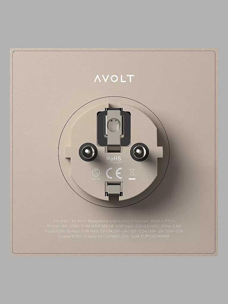 AVOLT | Multipresa Square 2 F Beige | Crema