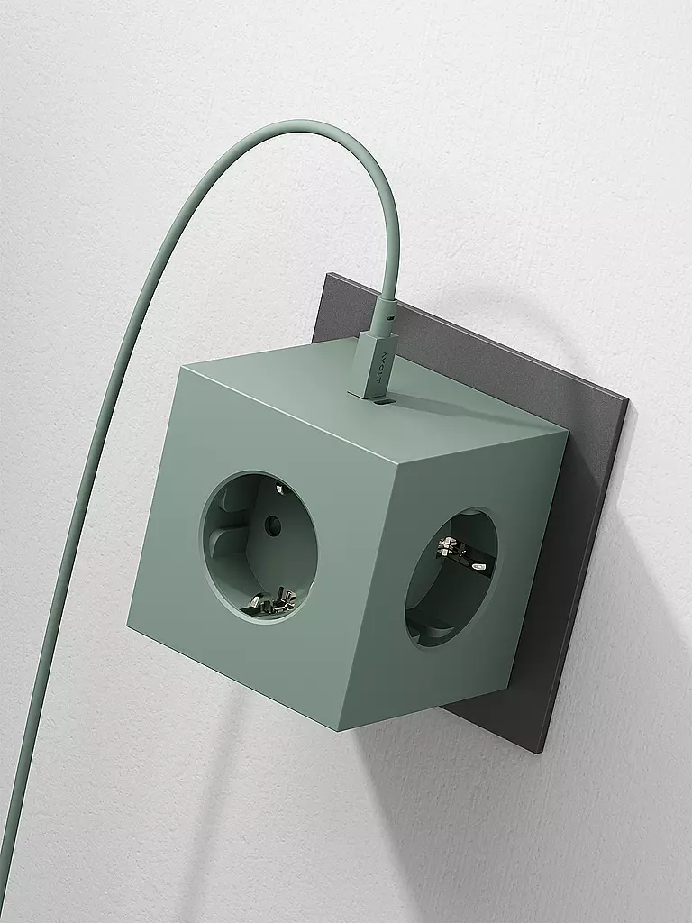 AVOLT | Multipresa Square 2 F Oak Green | Verde