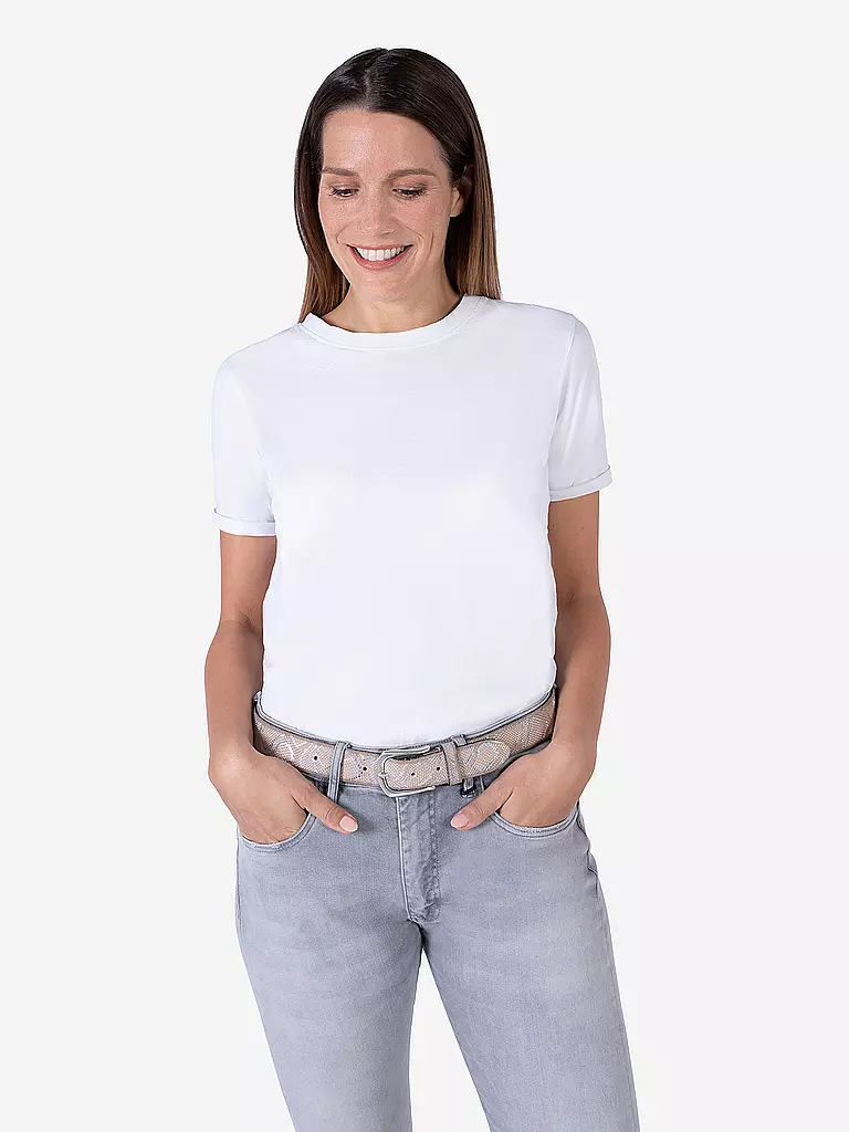B.BELT | Cintura in pelle SABIA | Argento