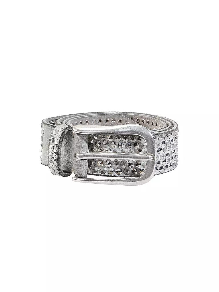 B.BELT | Cintura in pelle | Grigio chiaro