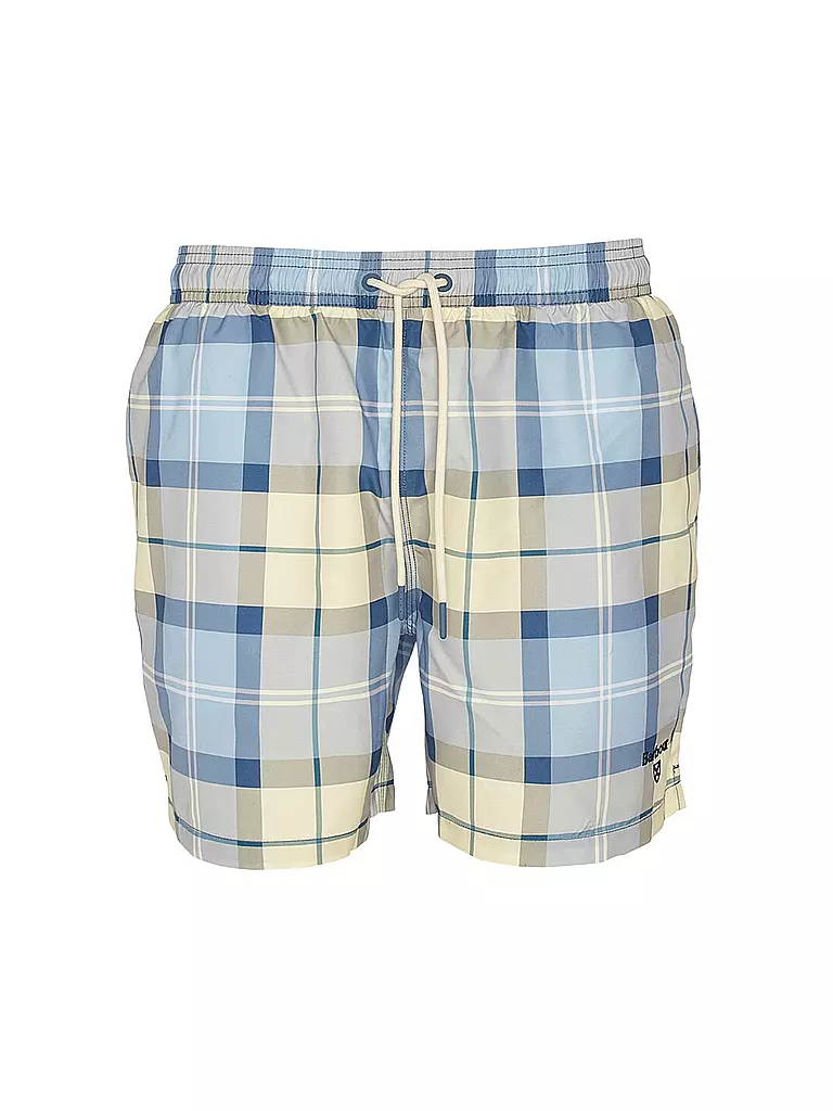 BARBOUR | Badeshorts TARTAN STAPLE | Blu chiaro