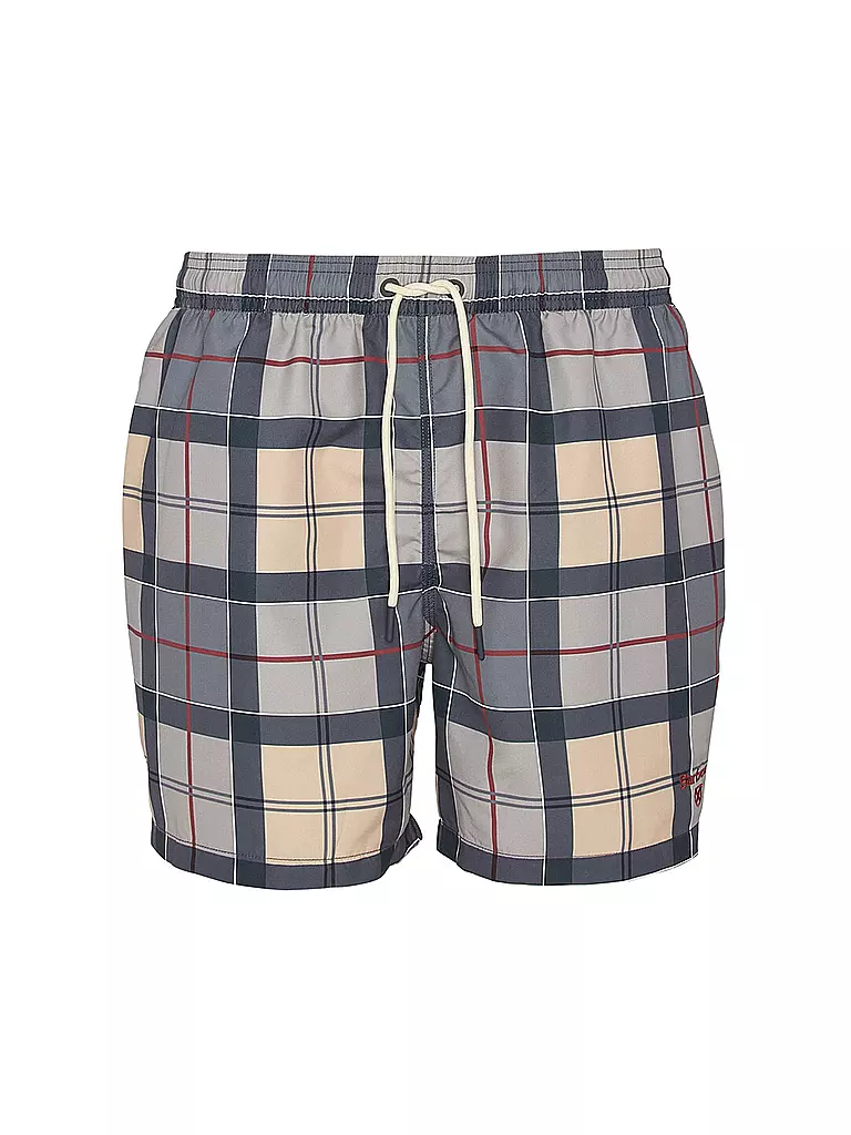 BARBOUR | Badeshorts TARTAN STAPLE | Grigio