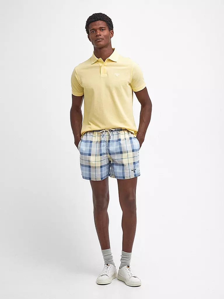 BARBOUR | Badeshorts TARTAN STAPLE | Blu chiaro