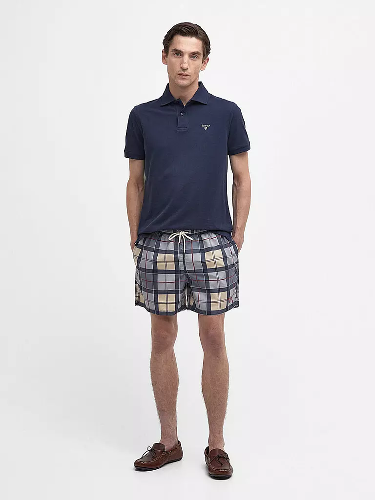 BARBOUR | Badeshorts TARTAN STAPLE | Grigio