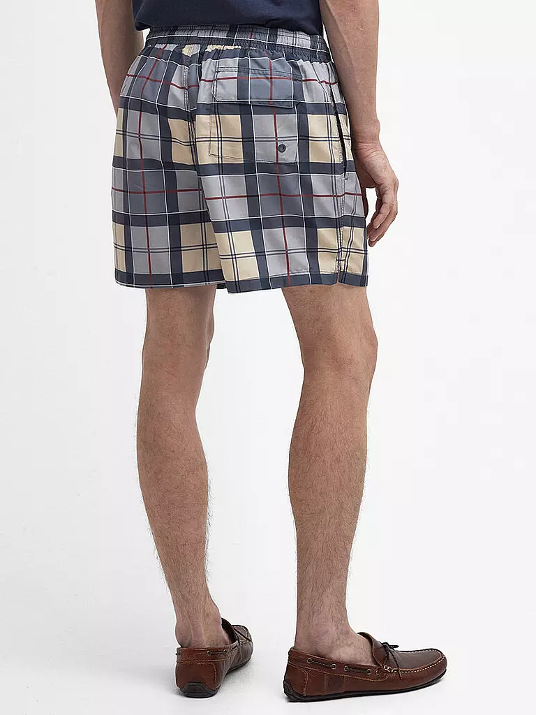 BARBOUR | Badeshorts TARTAN STAPLE | Grigio