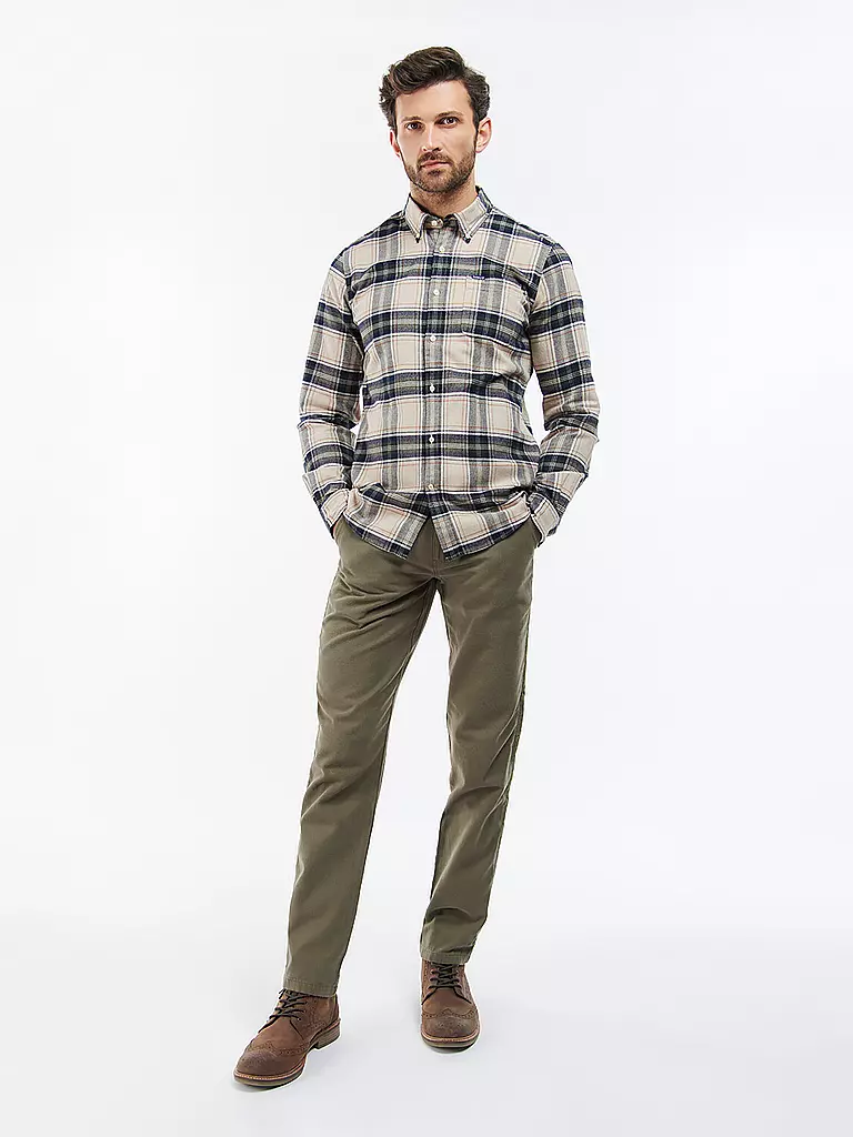 BARBOUR | Camicia di flanella slim fit | Beige