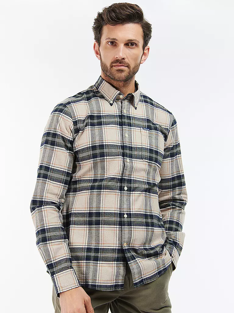 BARBOUR | Camicia di flanella slim fit | Beige
