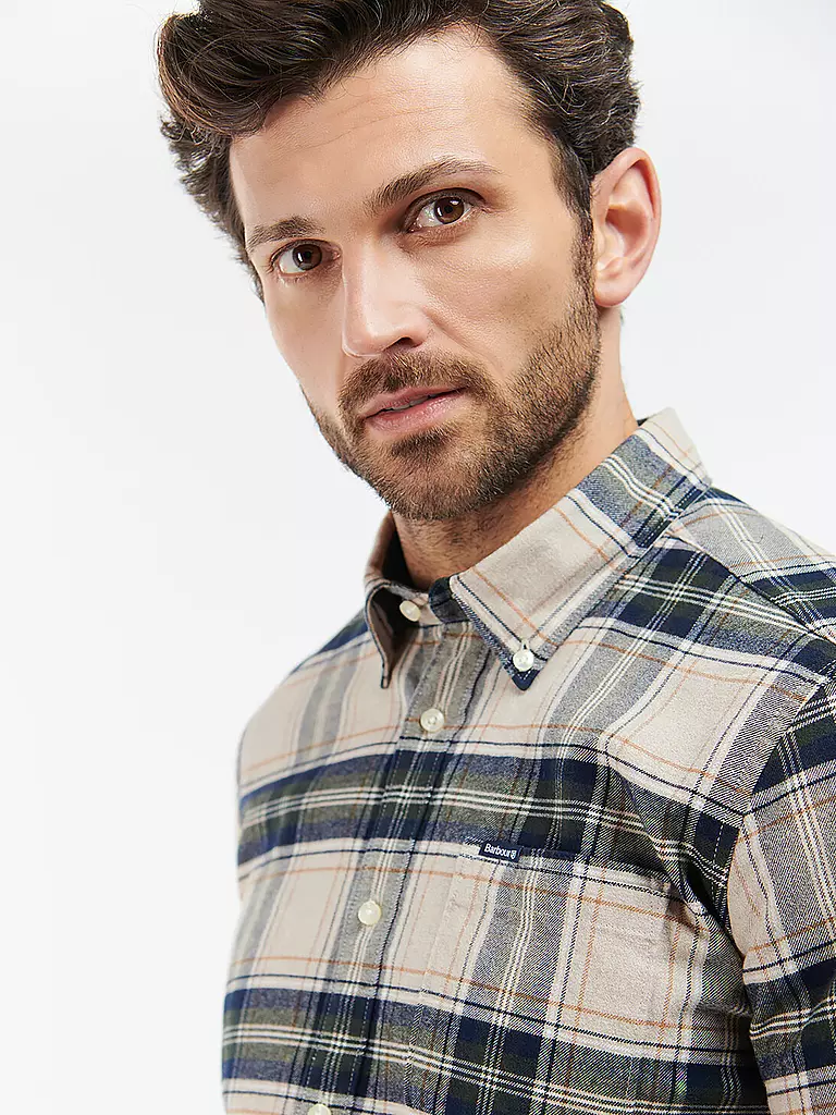 BARBOUR | Camicia di flanella slim fit | Beige