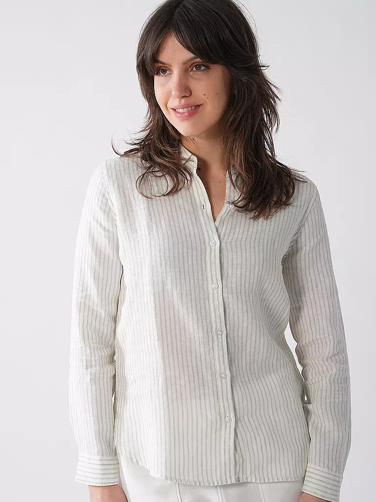 BARBOUR | Camicia di lino MARINE | Crema