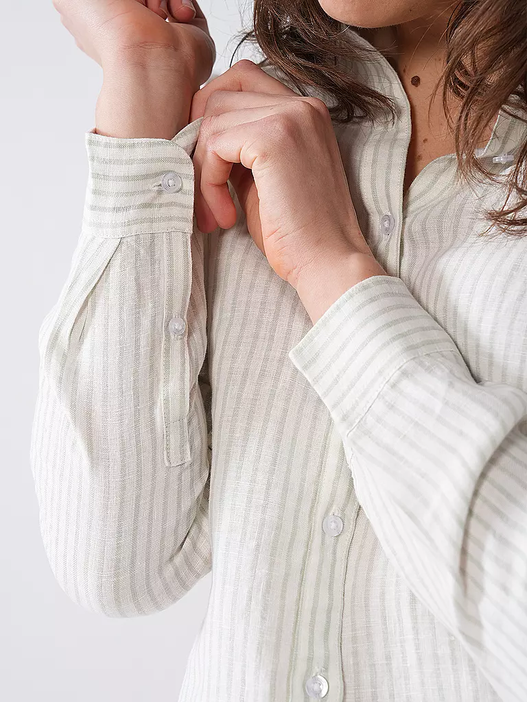 BARBOUR | Camicia di lino MARINE | Crema