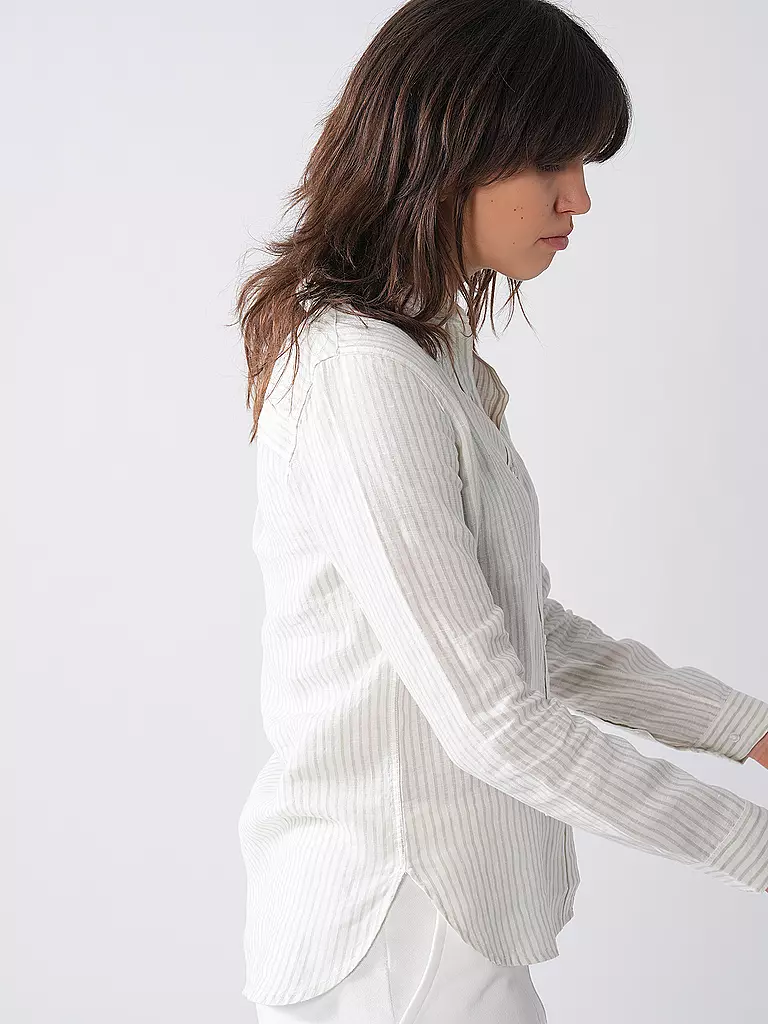 BARBOUR | Camicia di lino MARINE | Crema