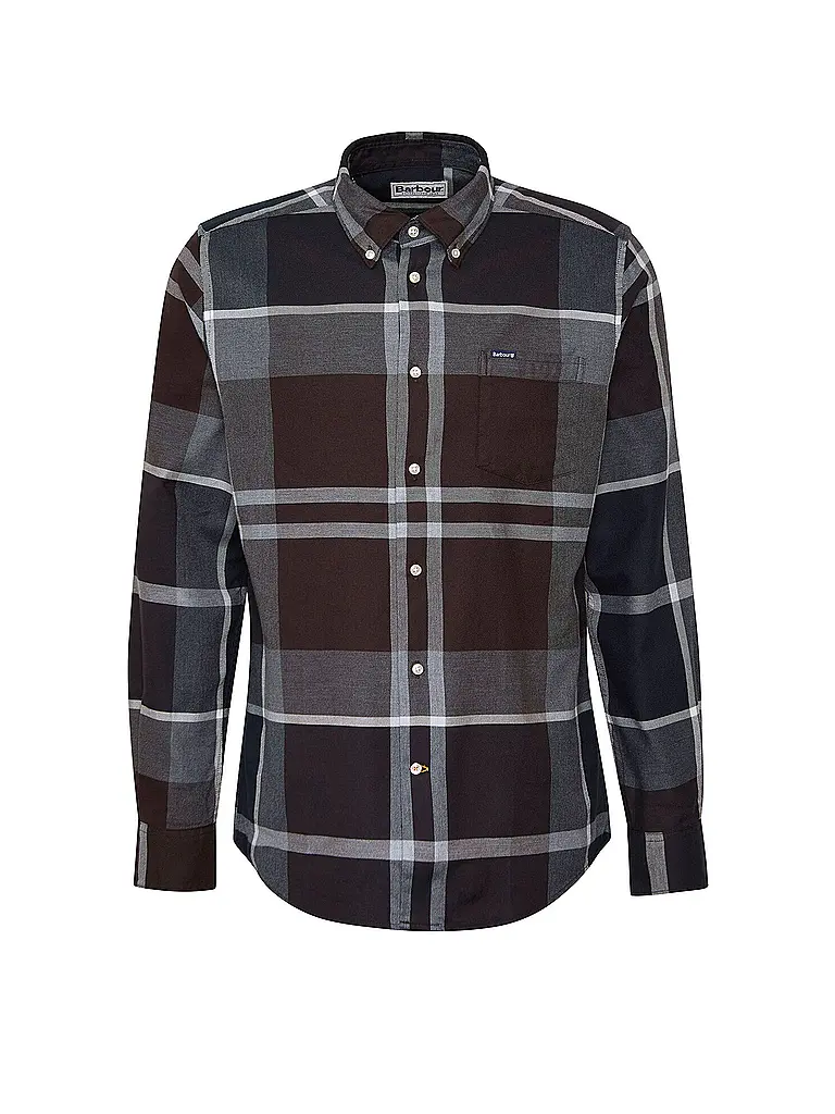 BARBOUR | Camicia slim fit DUNOON | Marrone