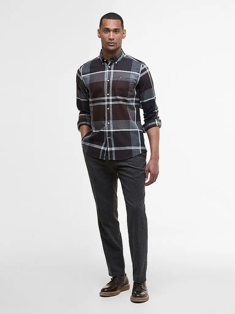 BARBOUR | Camicia slim fit DUNOON | Marrone
