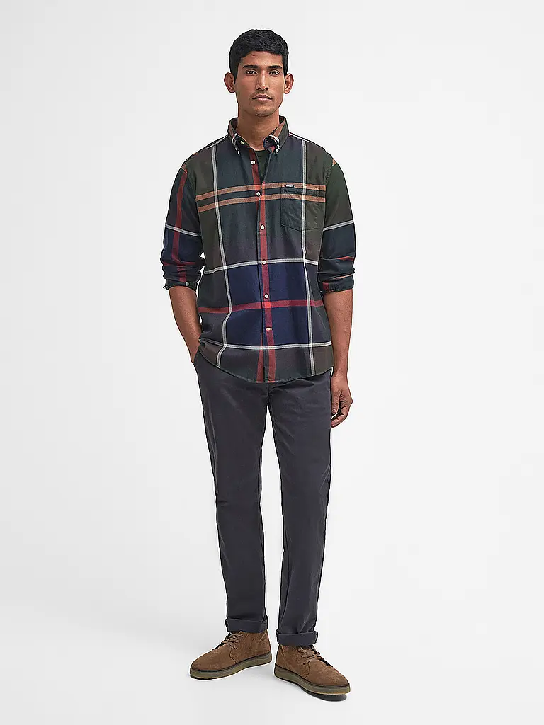 BARBOUR | Camicia slim fit DUNOON | Oliva