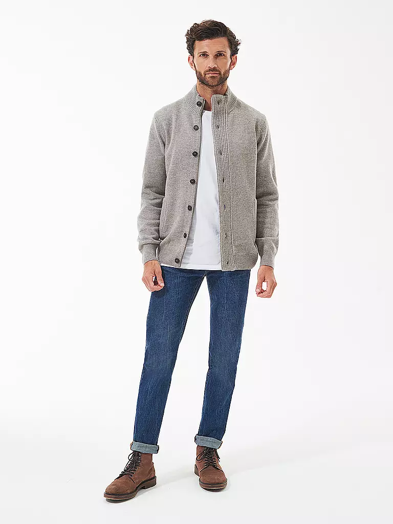 BARBOUR | Cardigan ESSENTIAL | Grigio chiaro