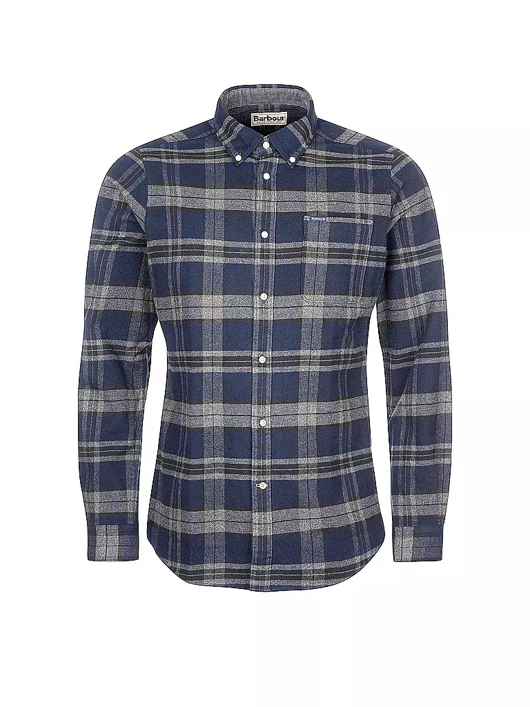 BARBOUR | Flanellhemd Slim Fit  | Grigio