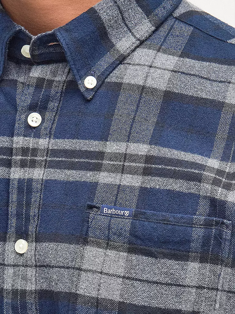 BARBOUR | Flanellhemd Slim Fit  | Grigio
