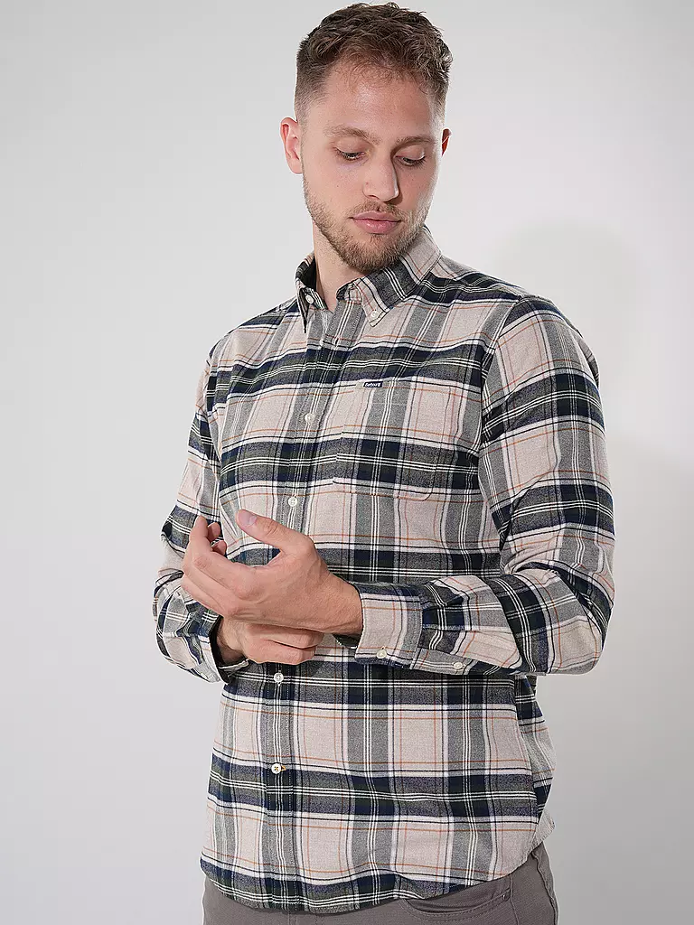 BARBOUR | Flanellhemd Slim Fit BEDSOM | Beige