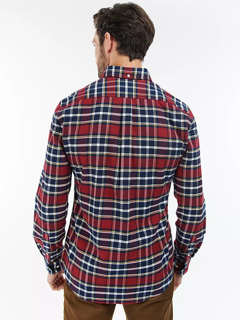 BARBOUR | Flanellhemd Slim Fit BEDSOM | Rosso
