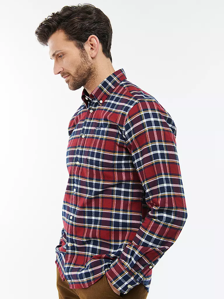 BARBOUR | Flanellhemd Slim Fit BEDSOM | Rosso