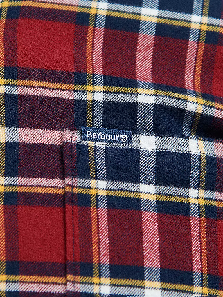 BARBOUR | Flanellhemd Slim Fit BEDSOM | Rosso