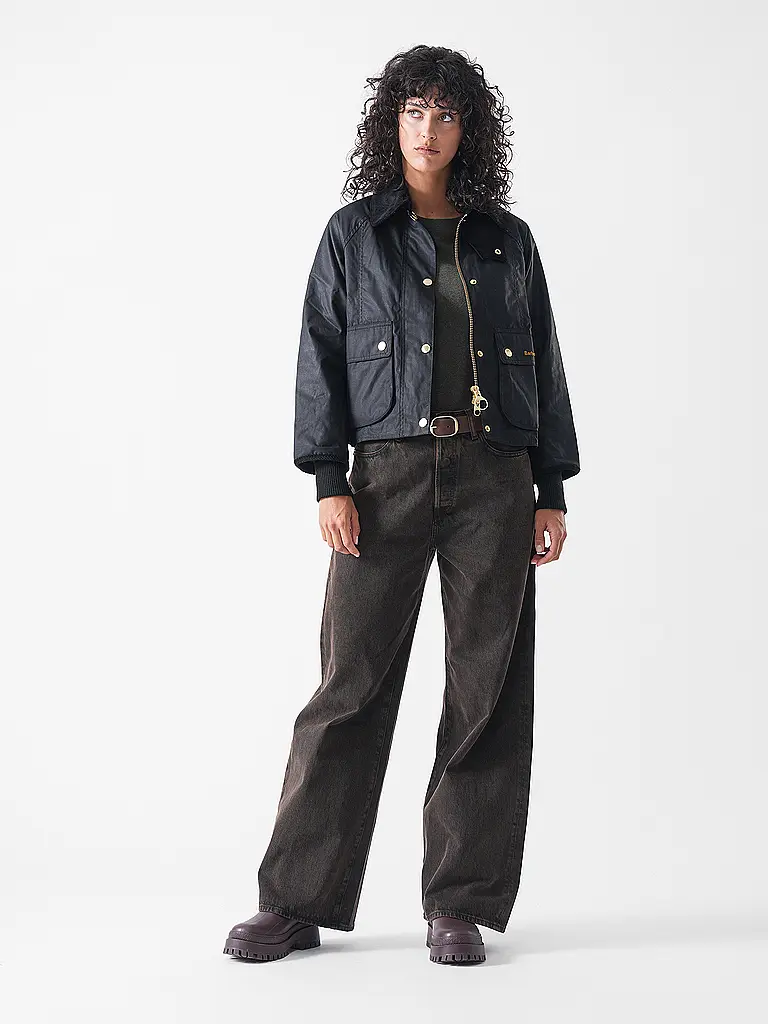 BARBOUR | Giacca trapuntata leggera BEADNELL WAX JACKET | Nero