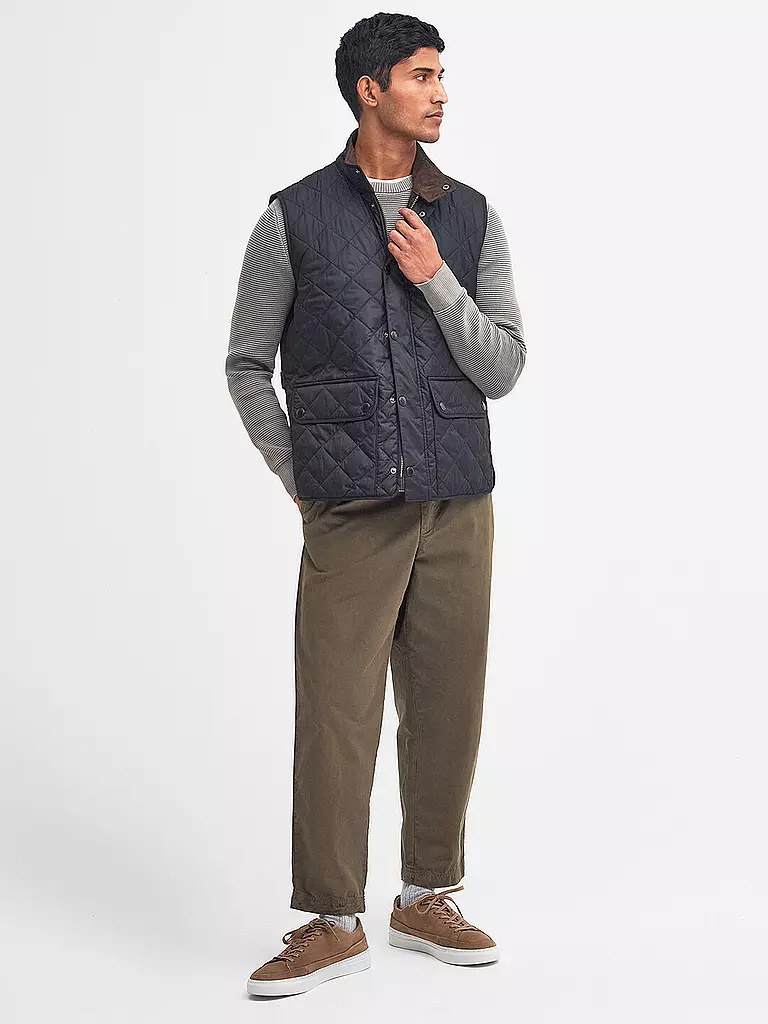 BARBOUR | Gilet trapuntato LOWERDALE | Blu scuro