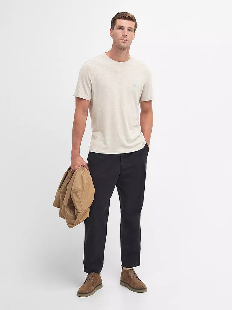 BARBOUR | Leinen T-Shirt CLIFFE | Beige