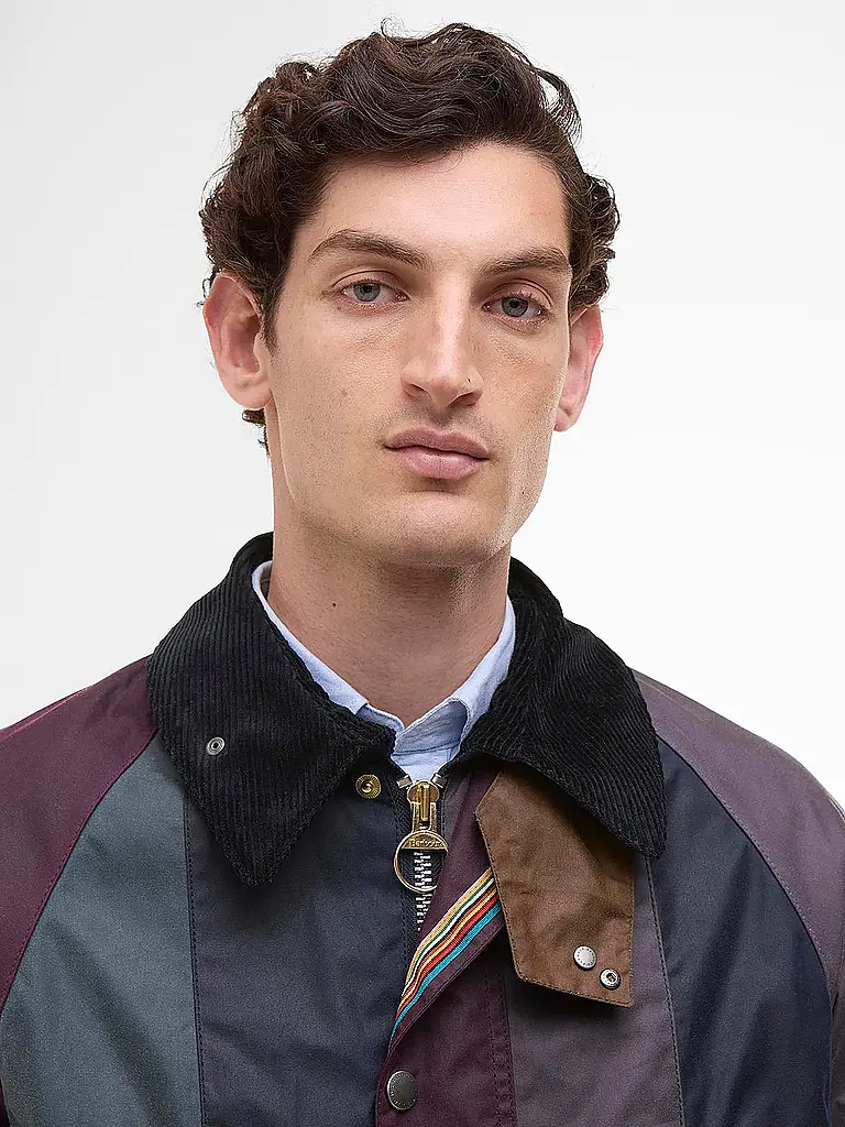 BARBOUR | Paul Smith loves Barbour Giacca cerata a righe oversize Bedale | Multicolore