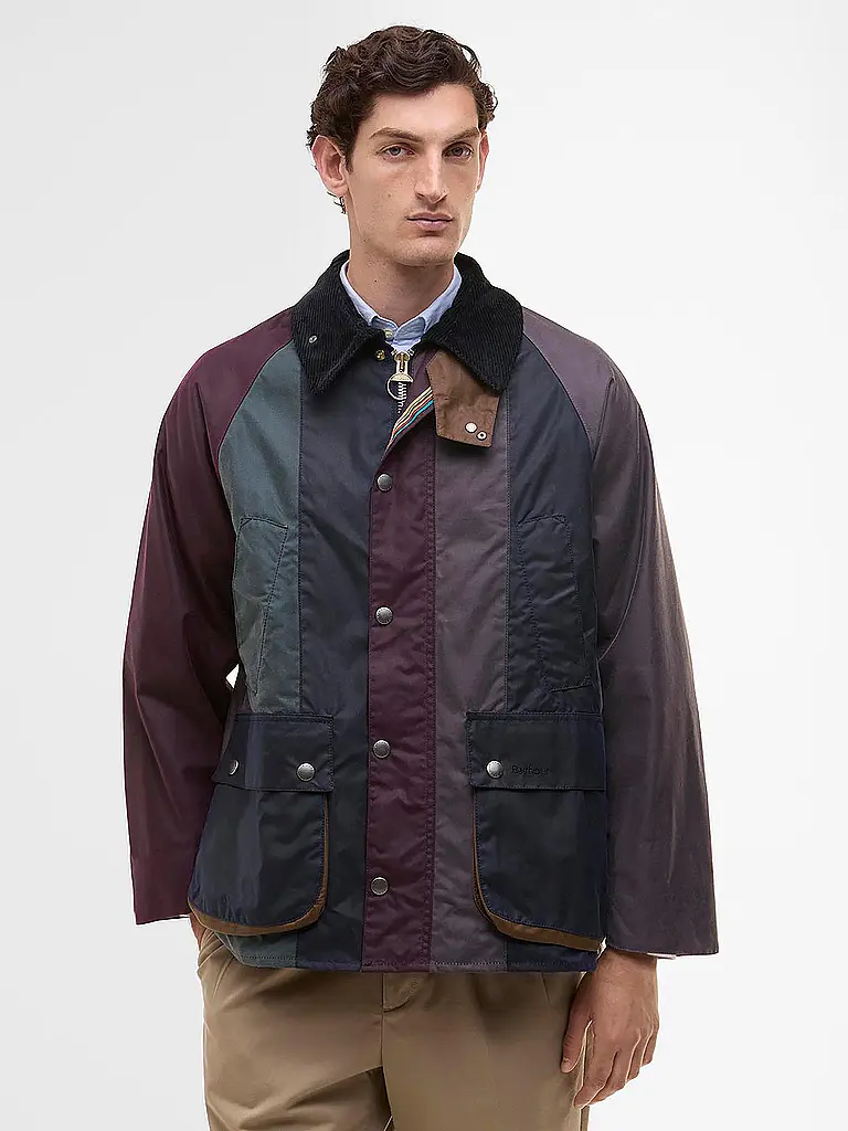 BARBOUR | Paul Smith loves Barbour Giacca cerata a righe oversize Bedale | Multicolore