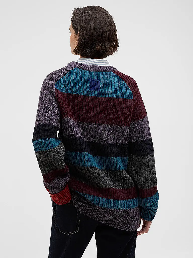 BARBOUR | Paul Smith loves Barbour Pullover a righe multiple con collo rotondo | Rosso scuro