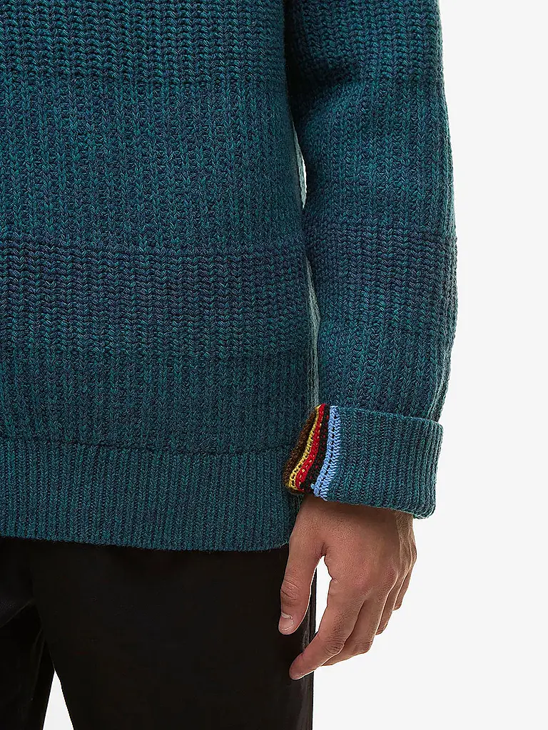 BARBOUR | Paul Smith loves Barbour Pullover Saddle girocollo | Blu
