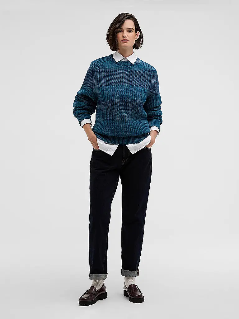 BARBOUR | Paul Smith loves Barbour Pullover Saddle girocollo | Blu