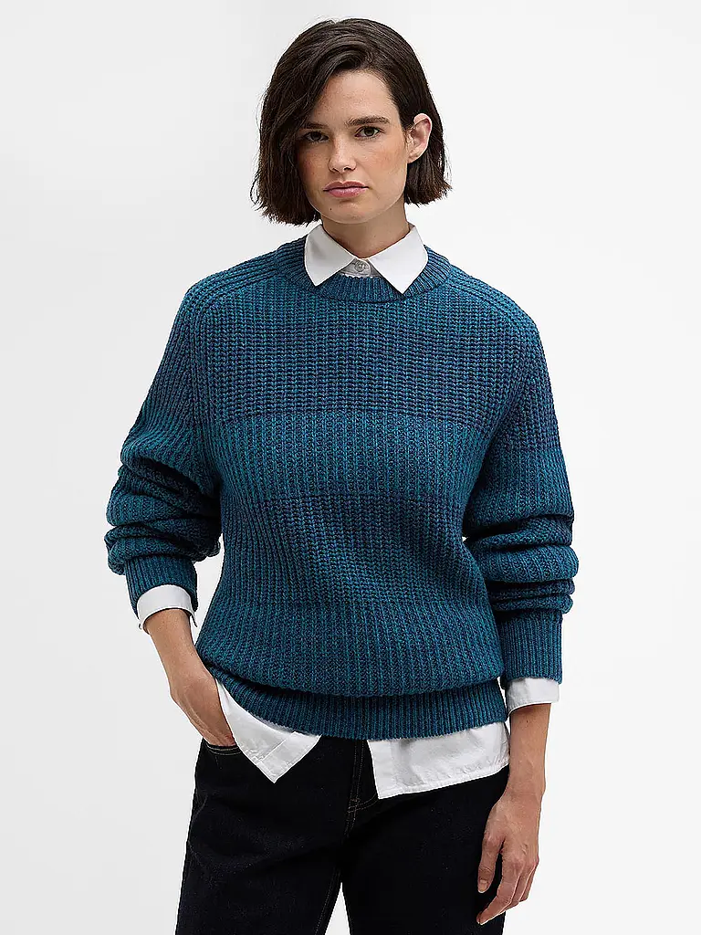 BARBOUR | Paul Smith loves Barbour Pullover Saddle girocollo | Blu