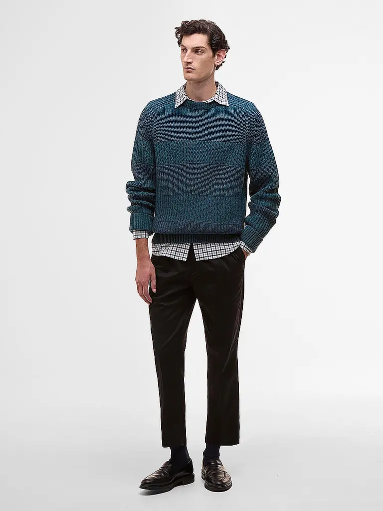 BARBOUR | Paul Smith loves Barbour Pullover Saddle girocollo | Blu