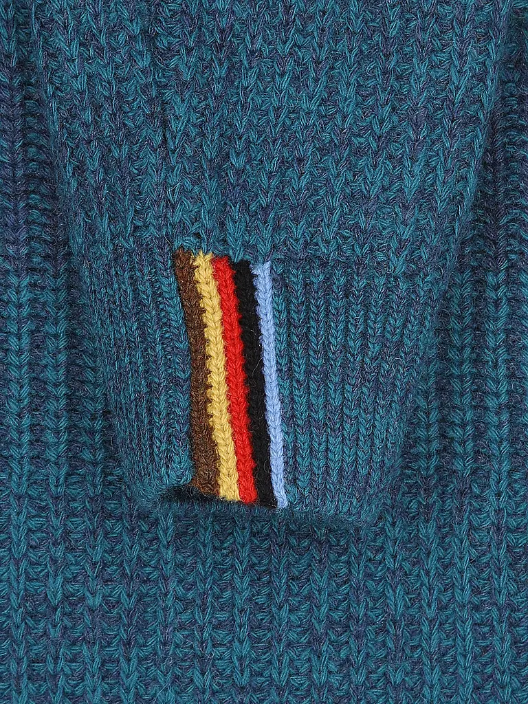 BARBOUR | Paul Smith loves Barbour Pullover Saddle girocollo | Blu