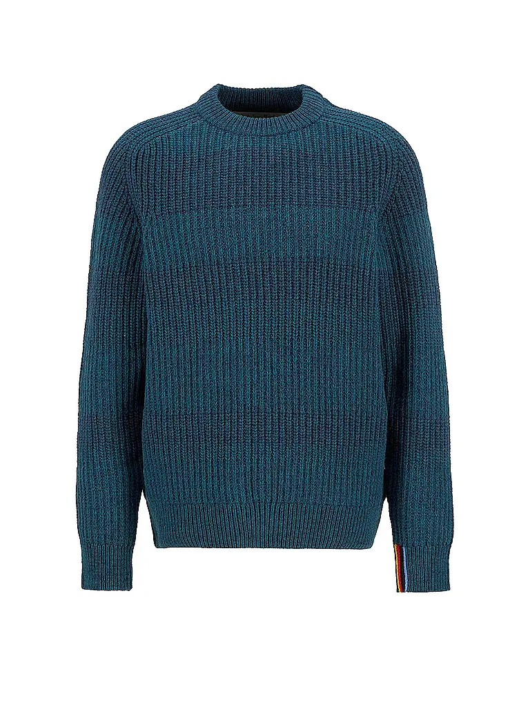 BARBOUR | Paul Smith loves Barbour Pullover Saddle girocollo | Blu