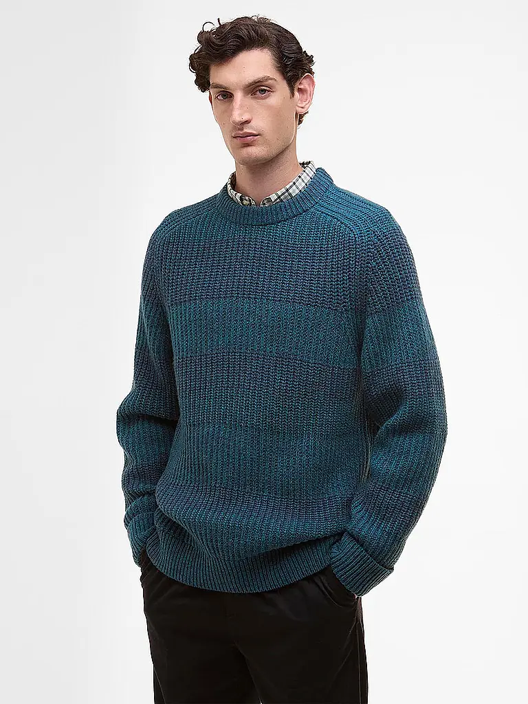 BARBOUR | Paul Smith loves Barbour Pullover Saddle girocollo | Blu