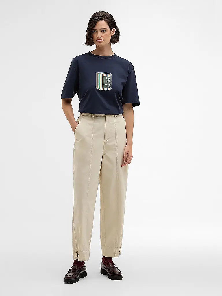 BARBOUR | Paul Smith loves Barbour T-Shirt con grafica barattolo di cera | Blu scuro