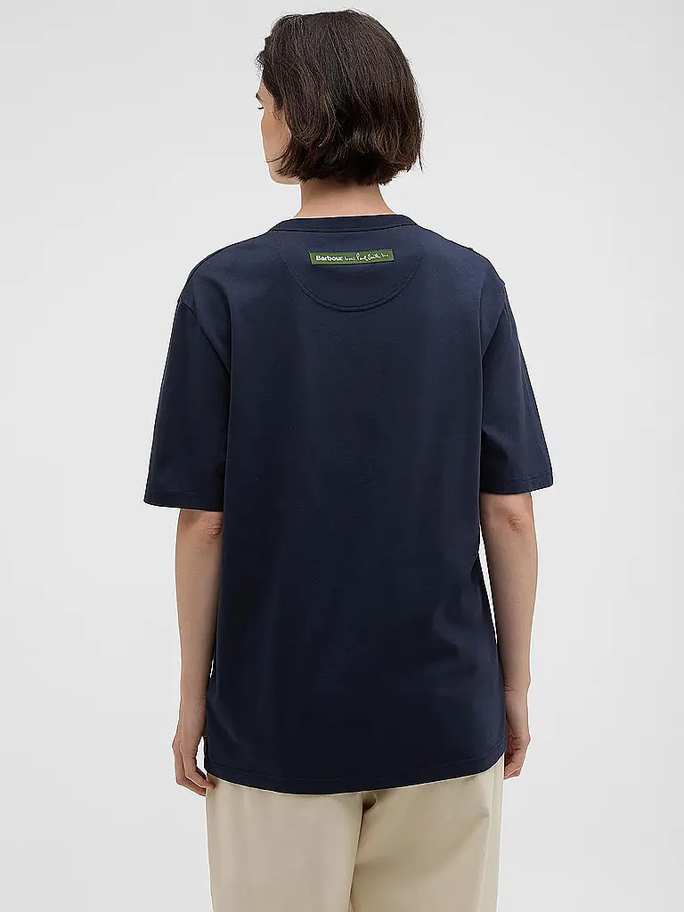 BARBOUR | Paul Smith loves Barbour T-Shirt con grafica barattolo di cera | Blu scuro